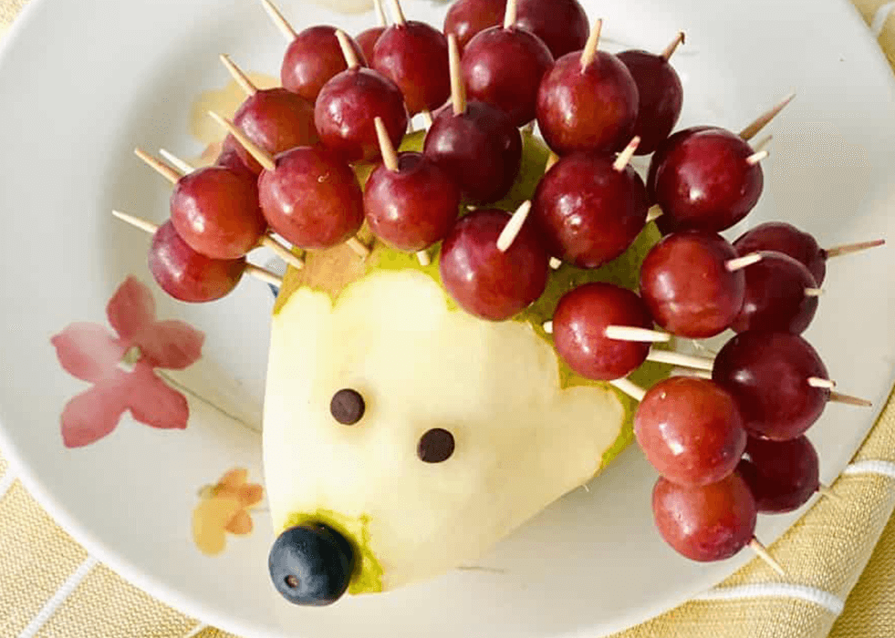 Try this grape hedgehog by Hello Yummy
