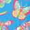 Pyjama à manches courtes en coton biologique pour bébé – Papillons botaniques