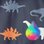 Dinosaur Silhouettes Colour Changing Kids Umbrella