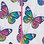 Spring Sky Butterfly Footed Coverall