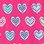 Girls Pink Shibori Hearts Ruffle Sleeve Swimsuit