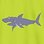 Boys Lime Green Shark Short Sleeve Rashguard