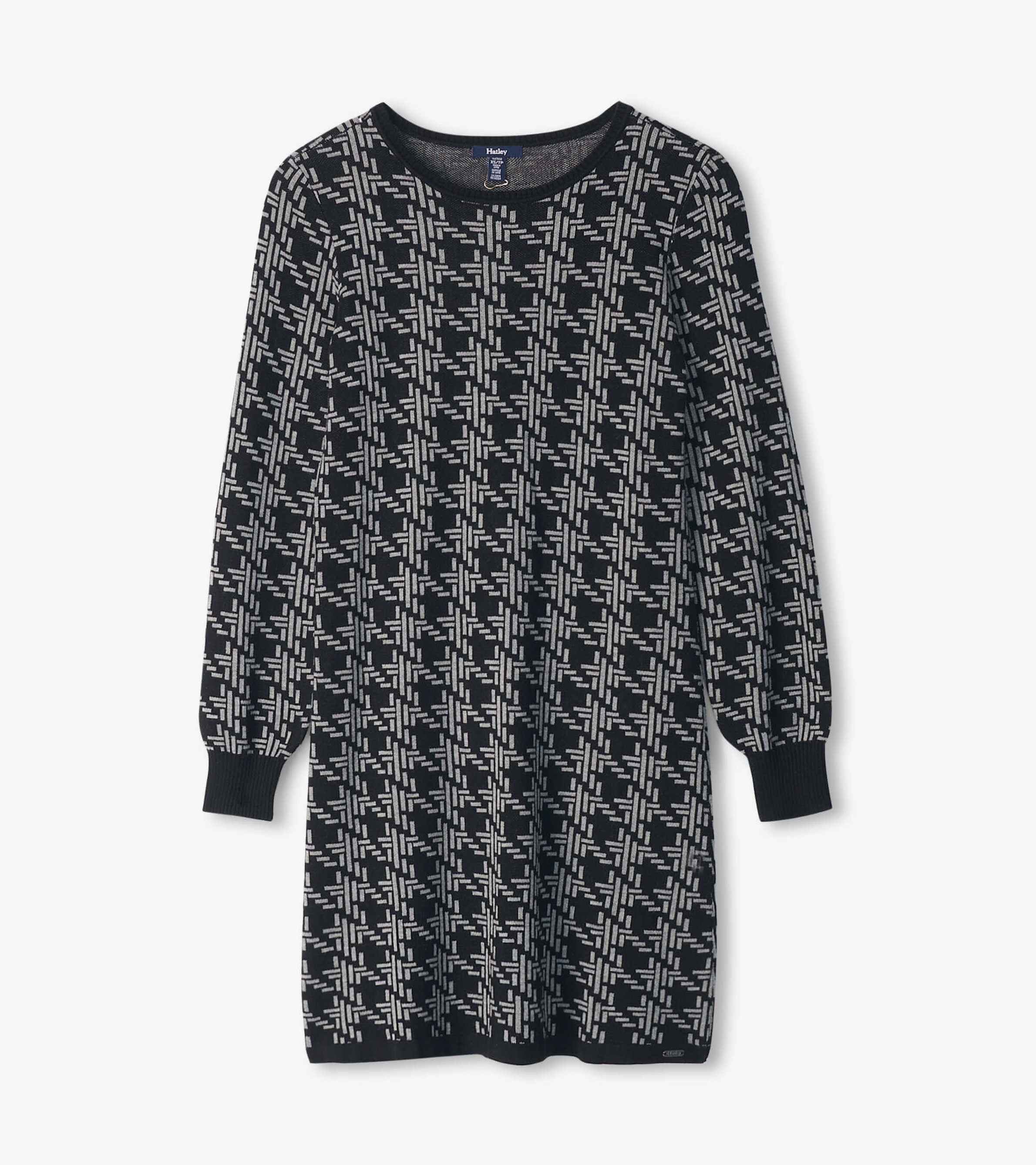 Abigail Sweater Dress - Houndstooth - Hatley US