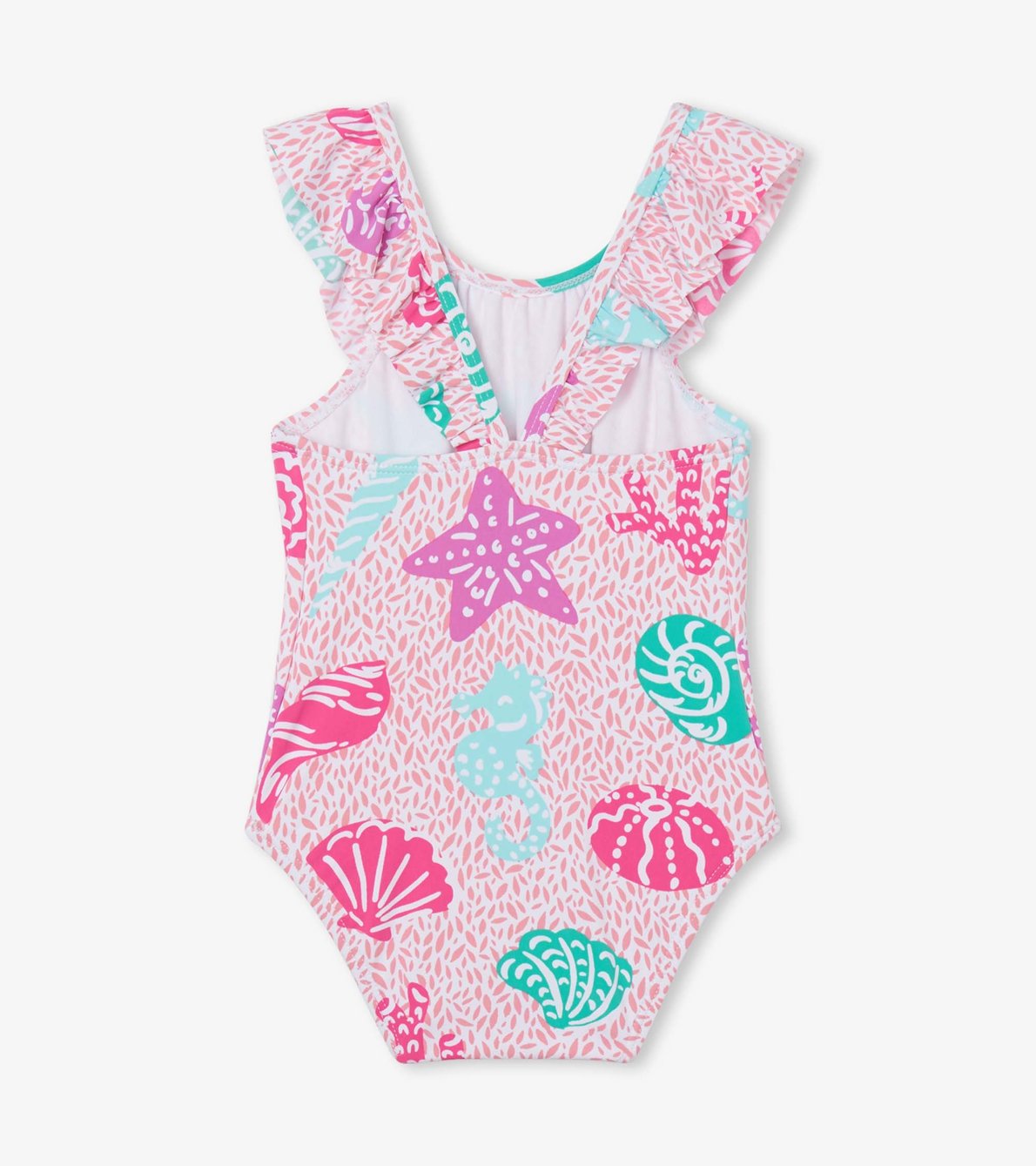 View larger image of Abstract Sea Life Baby Ruffle Swimsuit