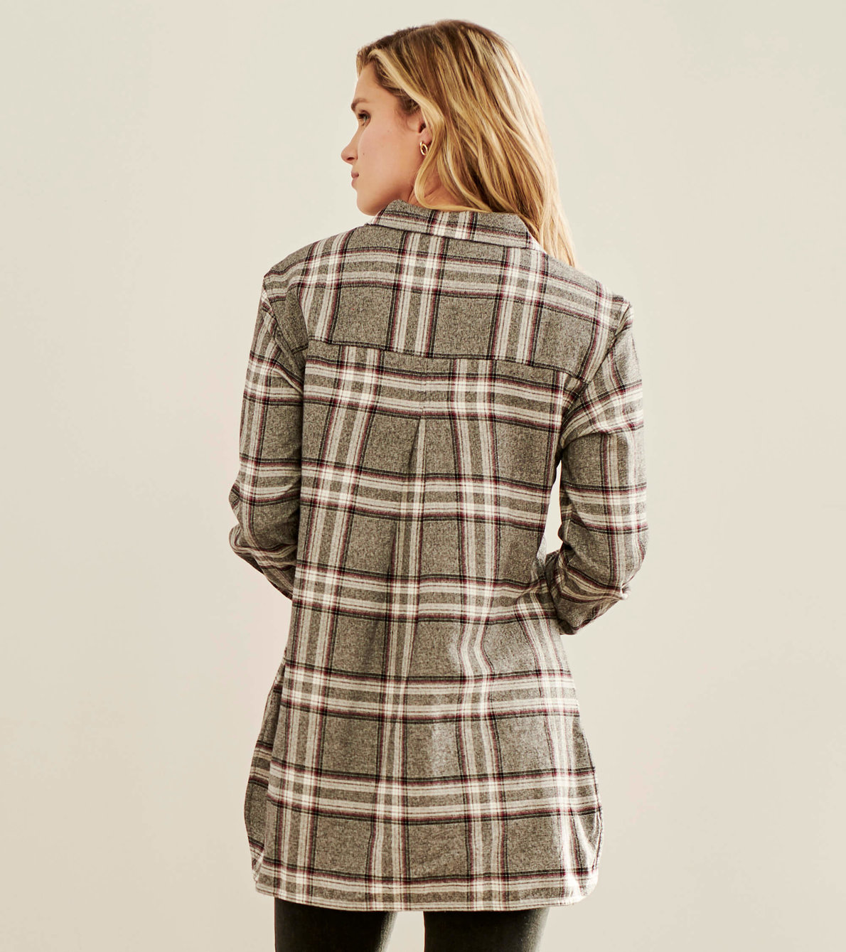 View larger image of Alison Tunic - Charcoal Plaid