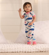 Pyjama à manches courtes en coton biologique pour bébé – Amis aquatiques