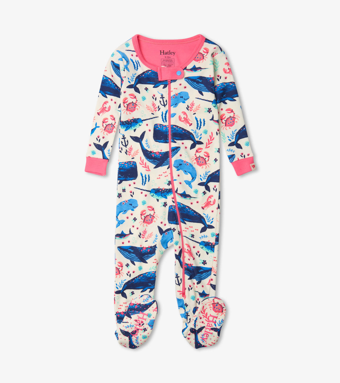 View larger image of Aquatic Friends Organic Cotton Footed Coverall
