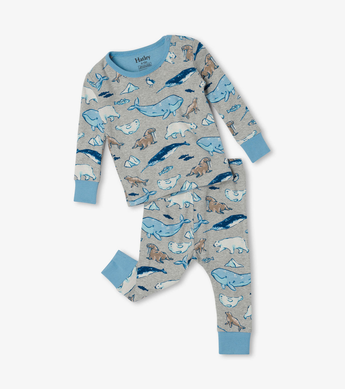 Agrandir l'image de Pyjama en coton biologique pour bébé – Animaux de l’Arctique