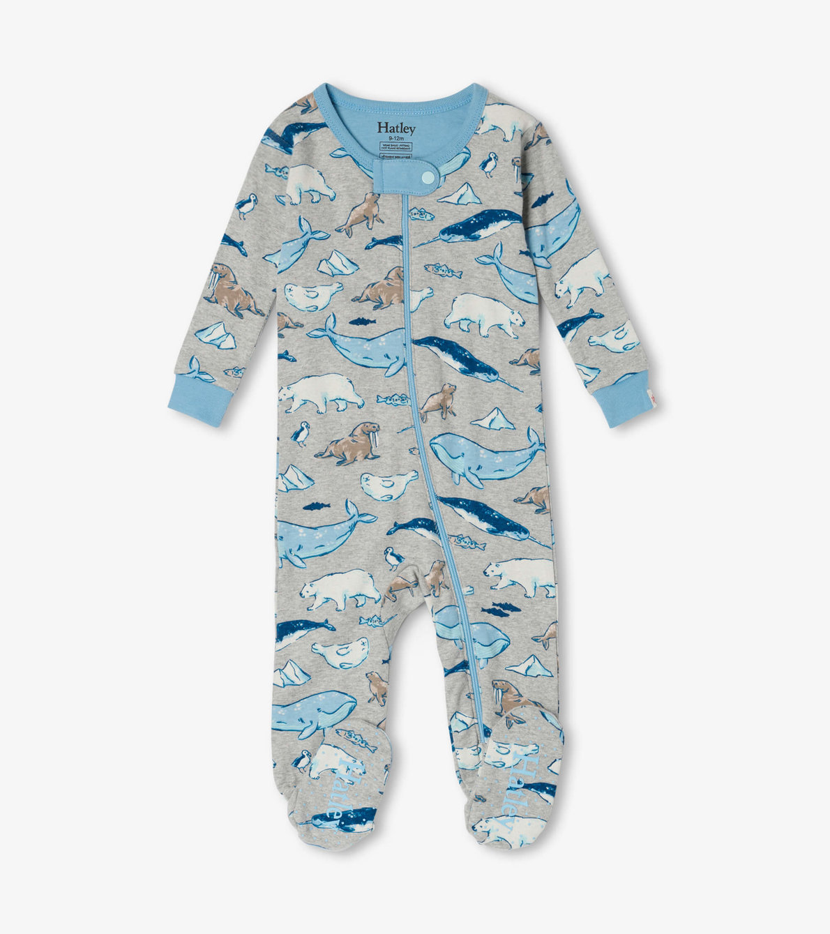 View larger image of Arctic Animals Organic Cotton Footed Coverall