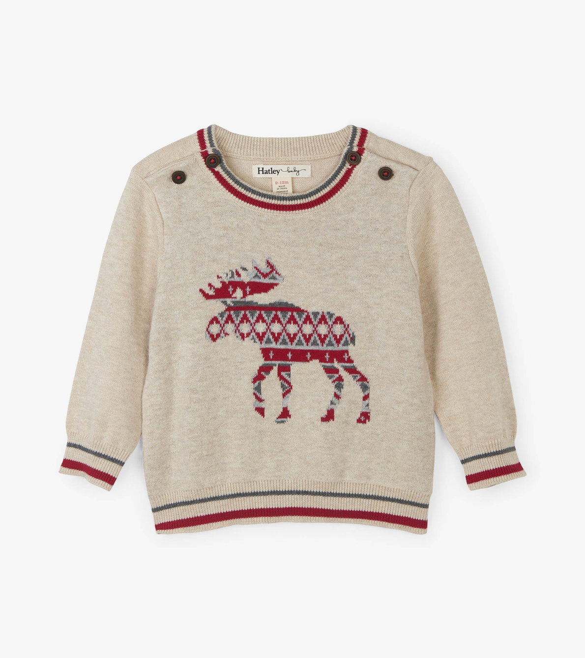 View larger image of Argyle Moose Baby Sweater