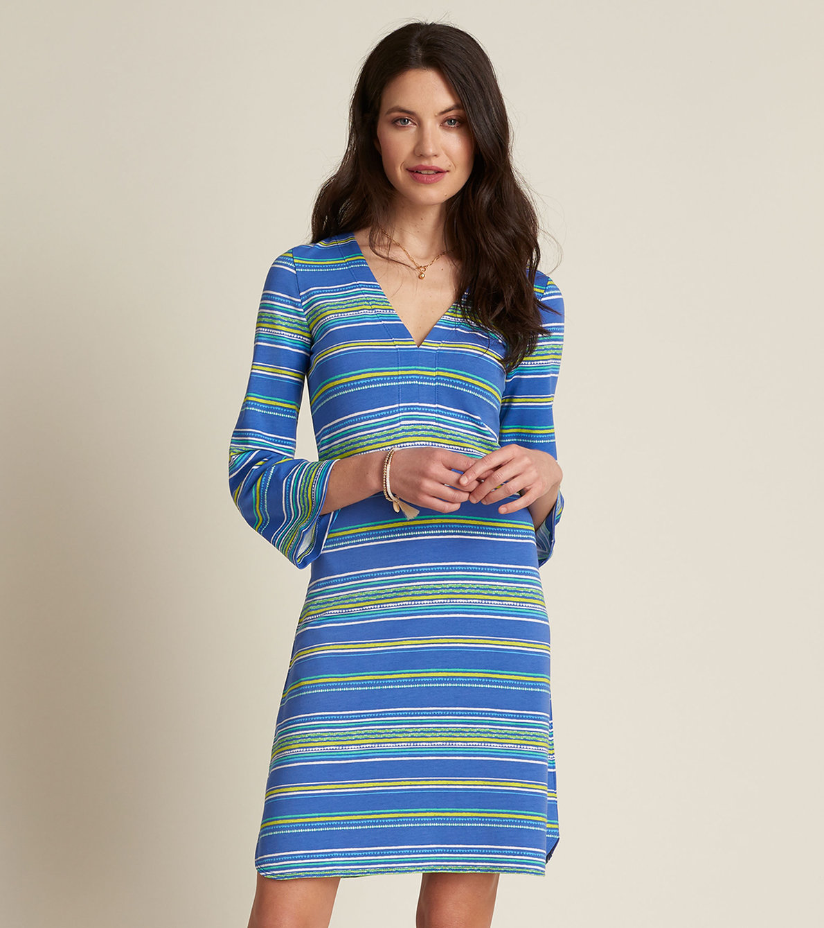 View larger image of Ashley Dress - Tropical Stripes