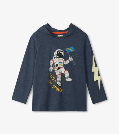 T-shirt à capuchon brillant dans le noir – Astronaute