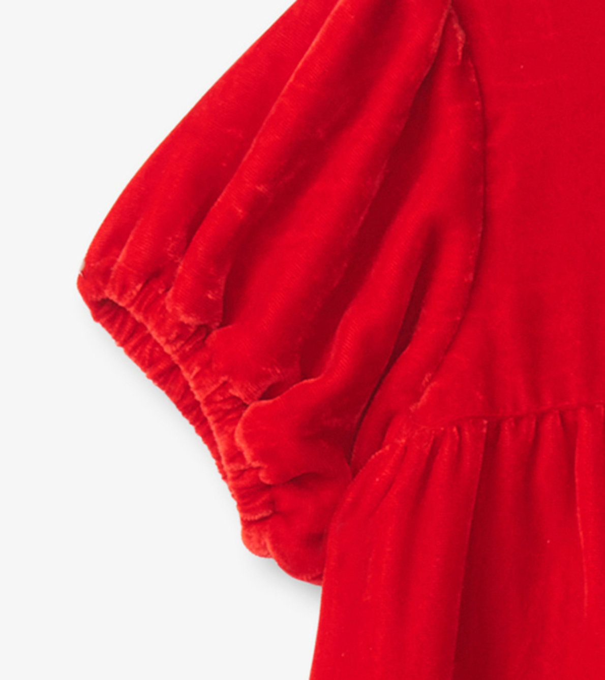 Agrandir l'image de Robe chasuble à manches bouffantes – Velours des fêtes