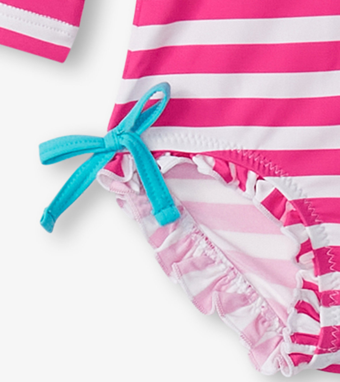 View larger image of Baby Girls Candy Stripes Rashguard Swimsuit