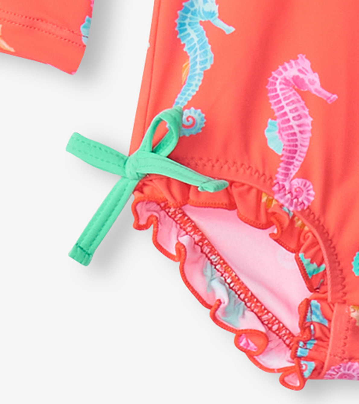View larger image of Baby Girls Painted Sea Rashguard Swimsuit