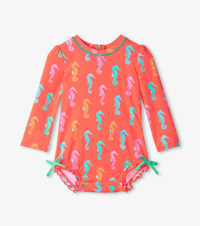 Baby Girls Painted Sea Rashguard Swimsuit