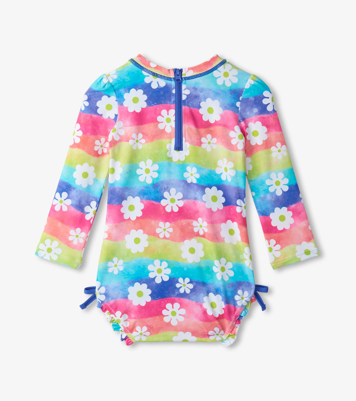 View larger image of Baby Girls Rainbow Flowers Rashguard Swimsuit