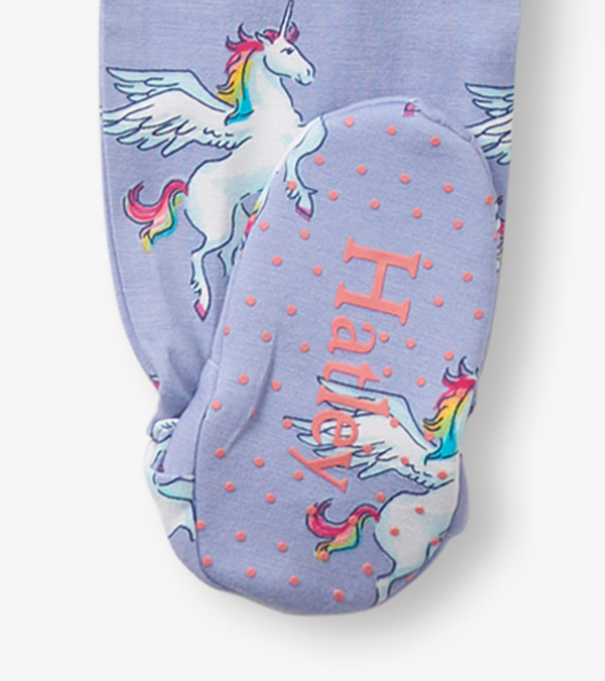View larger image of Baby Girls Rainbow Unicorn Footed Sleeper
