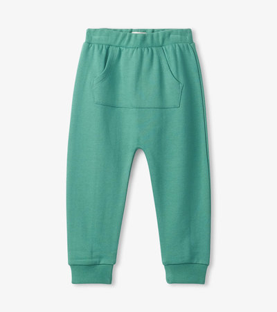 Pantalon avec poche kangourou – Vert