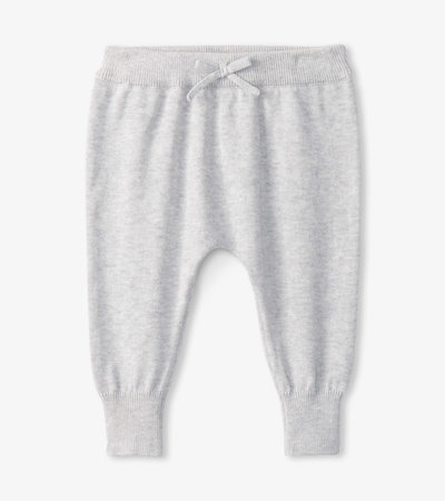 Baby Grey Melange Pull On Sweater Pants