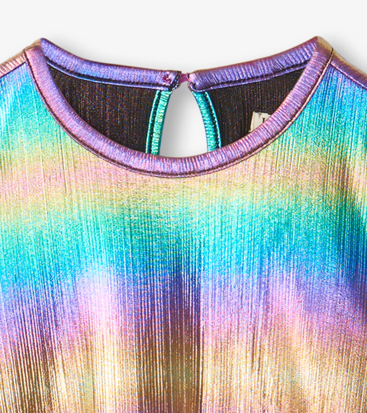 View larger image of Metallic Rainbow Puff Sleeve Dress
