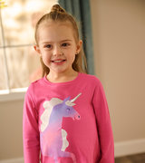 Baby Rasberry Unicorn Long Sleeve T-Shirt