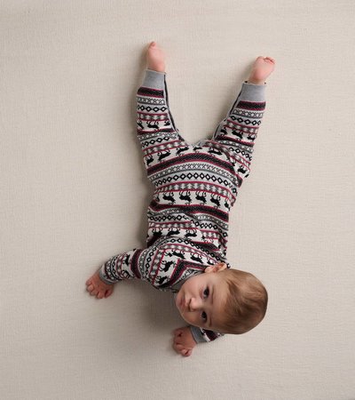 Baby Stag Fairisle Sweater Onesie
