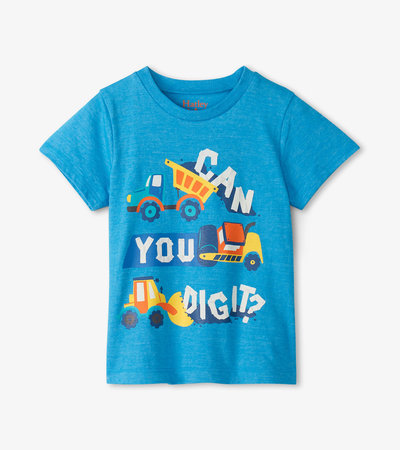T-shirt à imprimé pour tout-petit – Grues « Can You Dig It? »