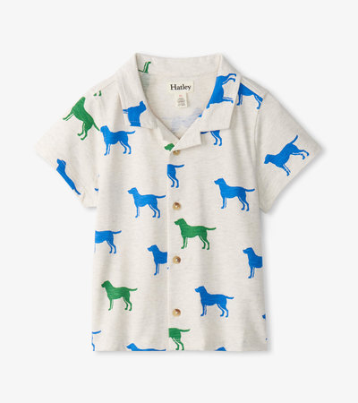 Baby & Toddler Boys Dog Silhouette Jersey Button Down