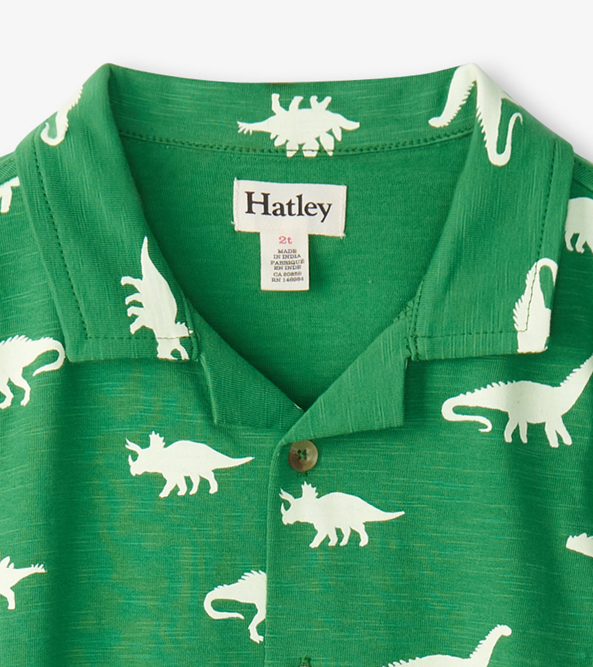 Agrandir l'image de Chemisier boutonné en jersey pour tout-petit – Dinosaures phosphorescents