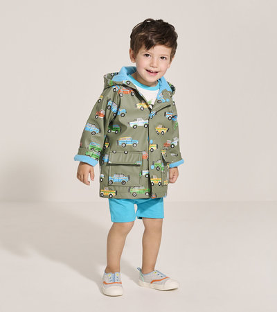 Baby & Toddler Boys Off-Roading Button-Up Rain Jacket