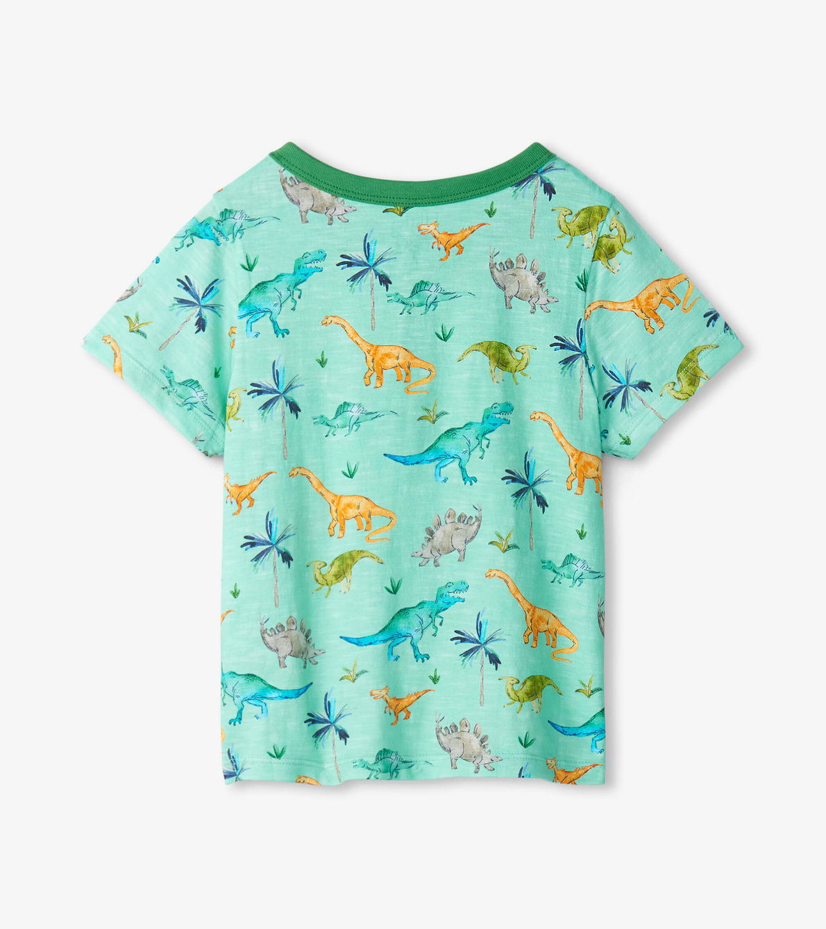 Agrandir l'image de T-shirt Henley pour tout-petit – Dinosaures et palmiers