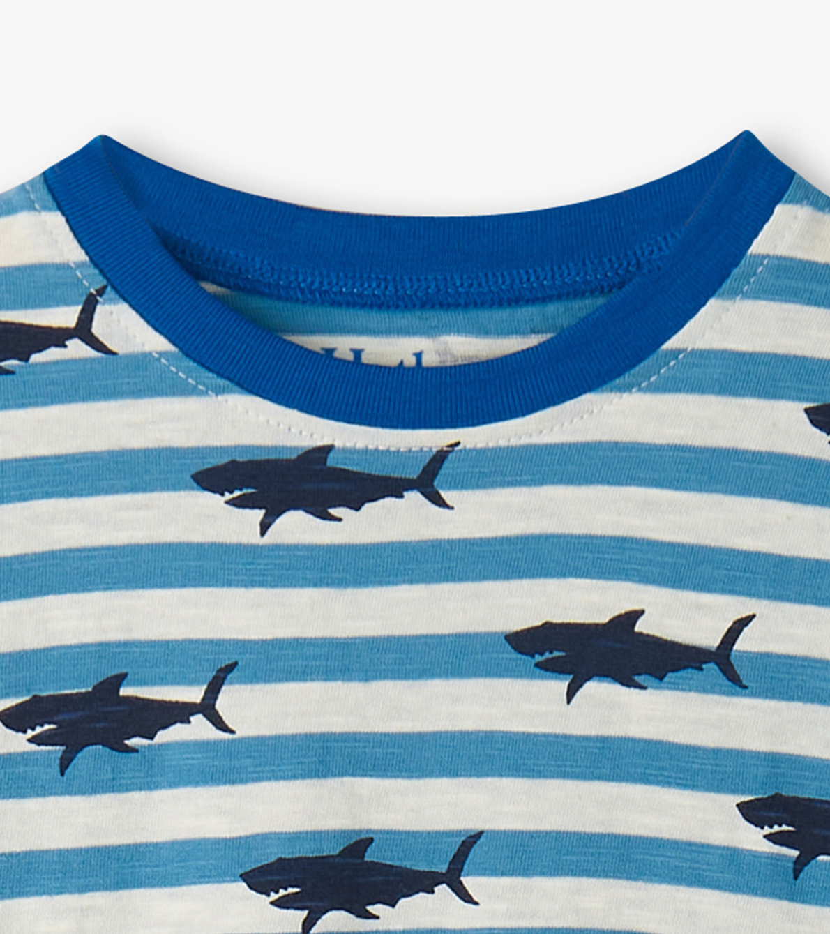 Agrandir l'image de T-shirt ample pour tout-petit – Requins sur rayures