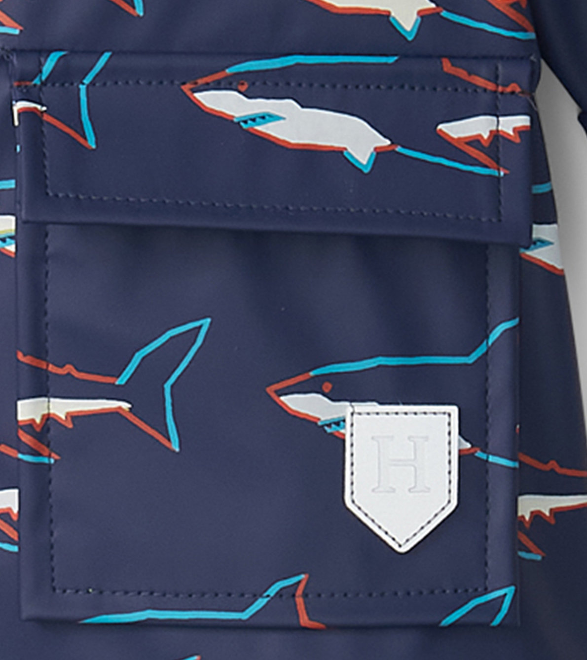 View larger image of Baby & Toddler Boys Sharks Button-Up Raincoat