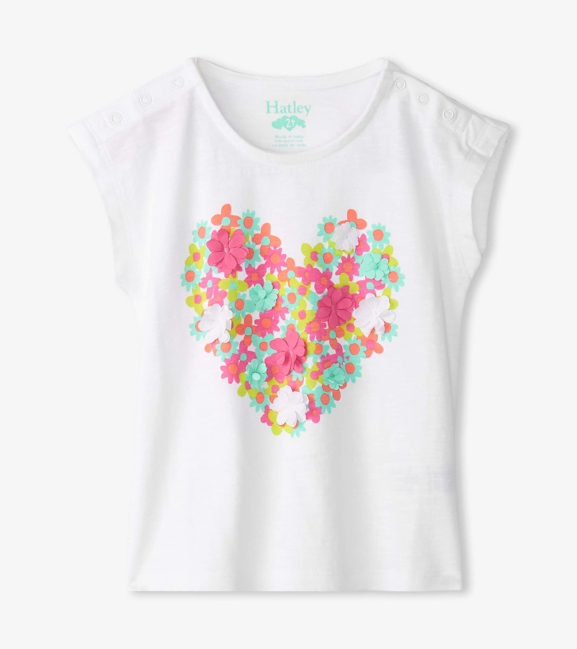 View larger image of Baby & Toddler Girls Chiffon Heart Snap Button Shirt