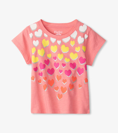 T-shirt à imprimé – Cœurs flottants