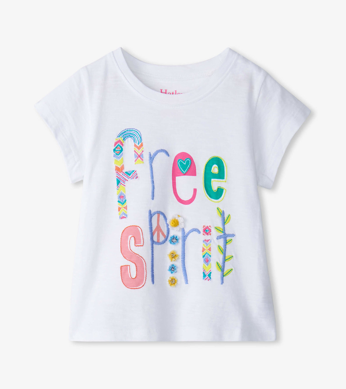 Agrandir l'image de T-shirt à imprimé pour tout-petit – Motif « Free Spirit » sur fond blanc