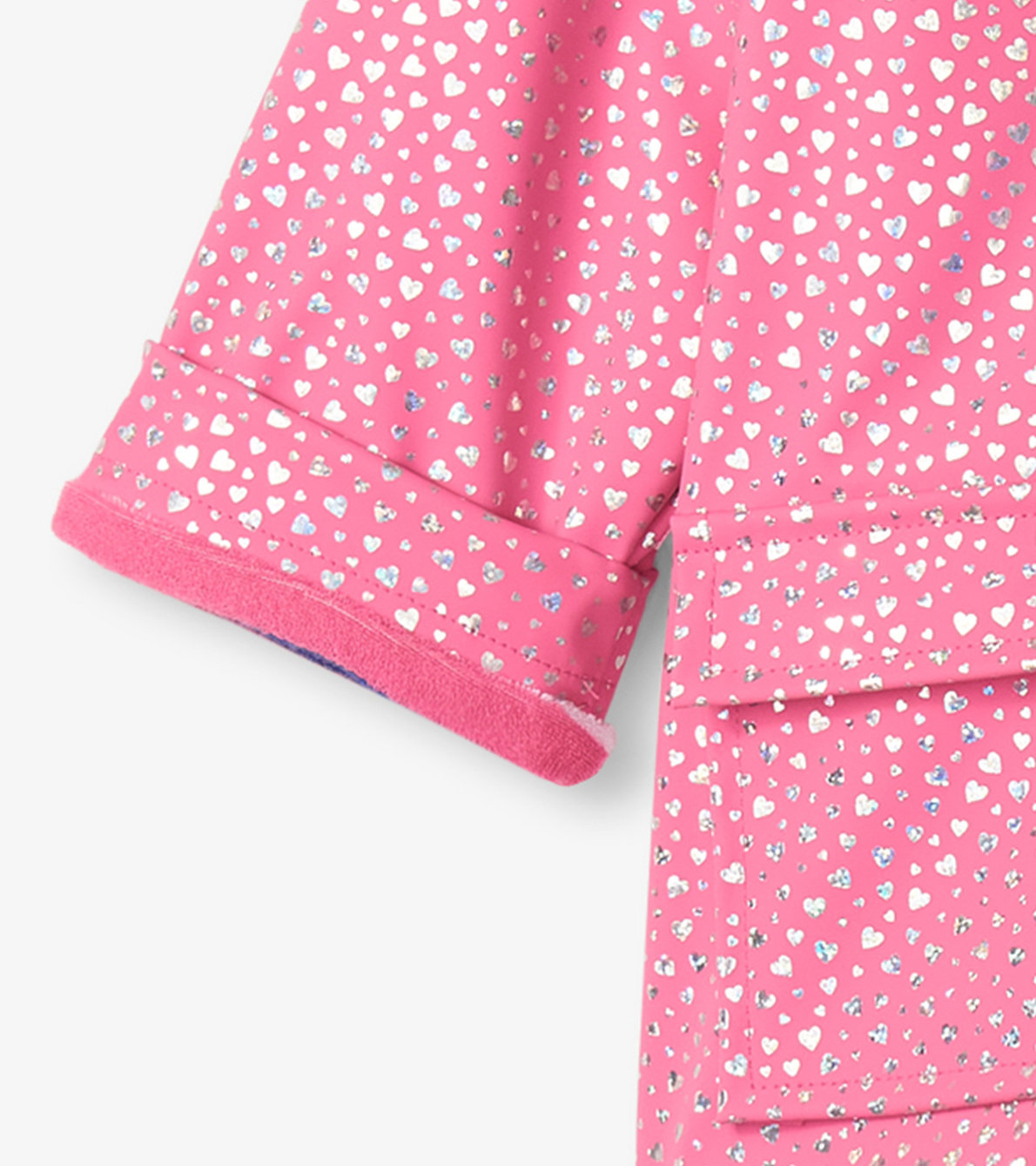 View larger image of Baby & Toddler Girls Glitter Hearts Button-Up Raincoat
