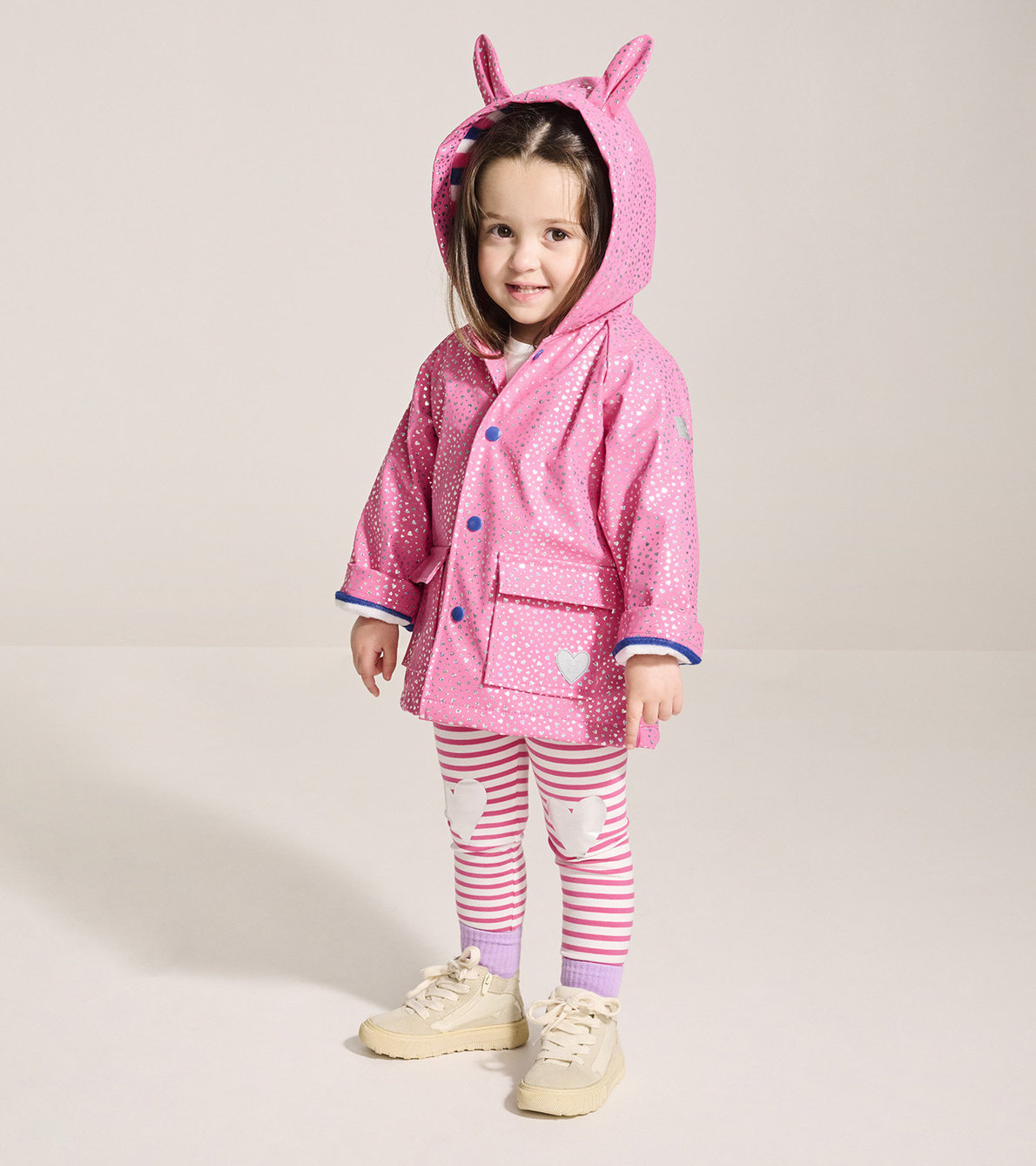 View larger image of Baby & Toddler Girls Glitter Hearts Button-Up Raincoat