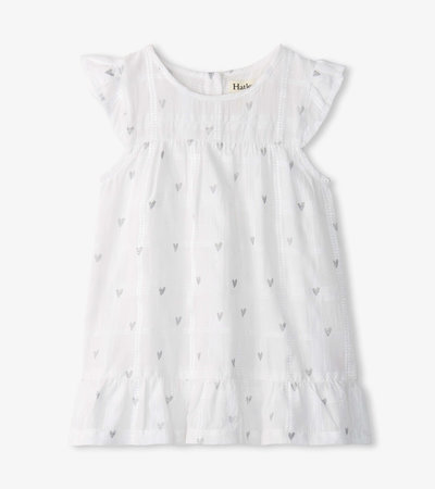 Baby & Toddler Girls Glitter Hearts Flounce Dress