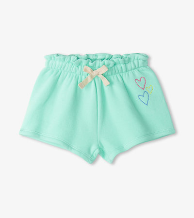 Baby & Toddler Girls Ice Green Paper Bag Shorts
