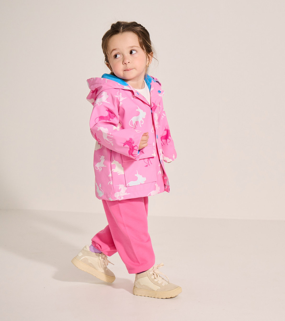 View larger image of Baby & Toddler Girls Mystical Unicorn Colour Changing Button-Up Rain Jacket