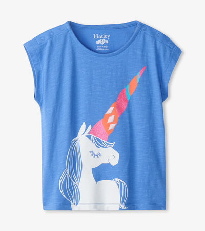 Baby & Toddler Girls Party Unicorn Snap Button Shirt