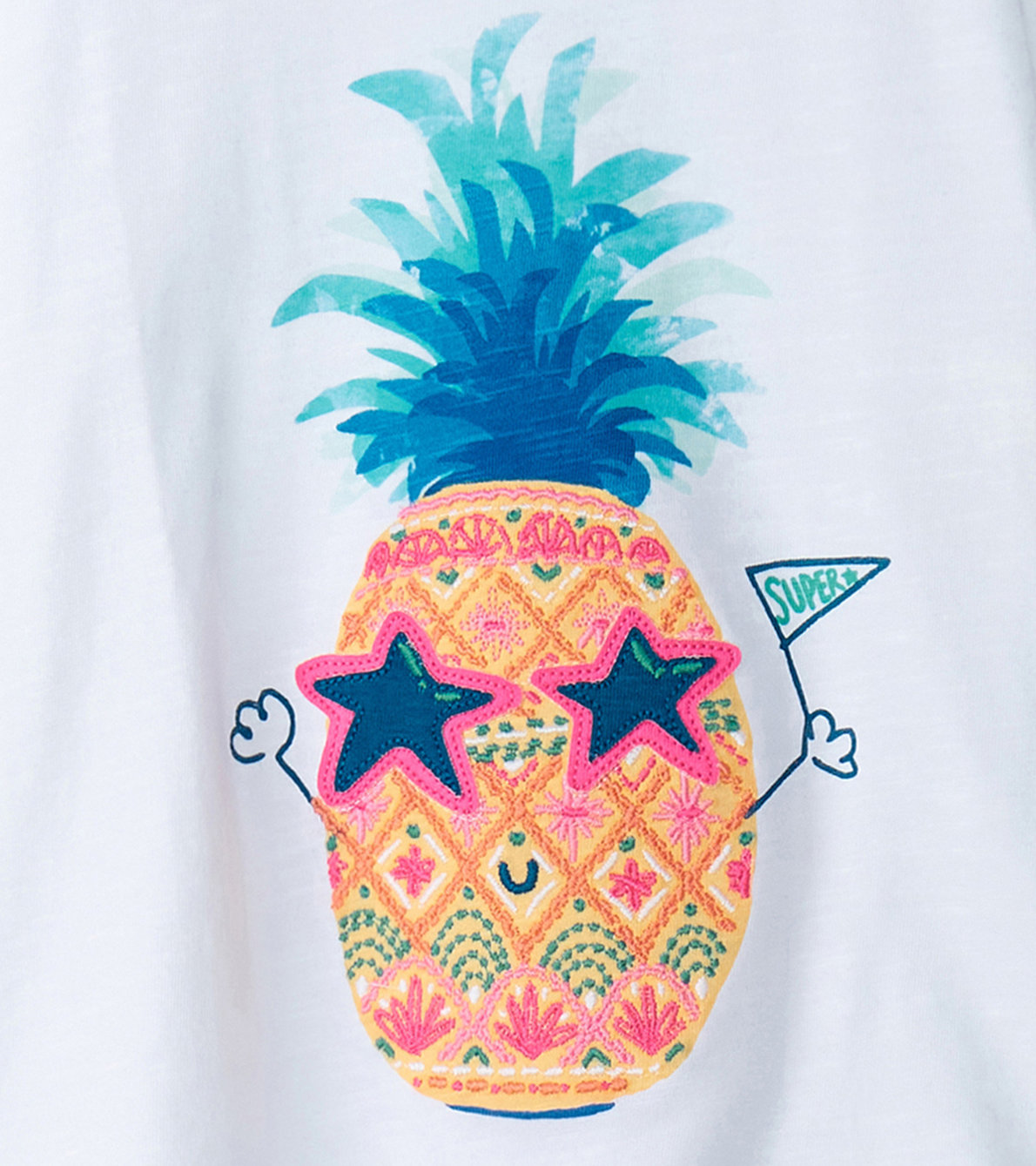 Agrandir l'image de T-shirt à imprimé – Ananas ensoleillé