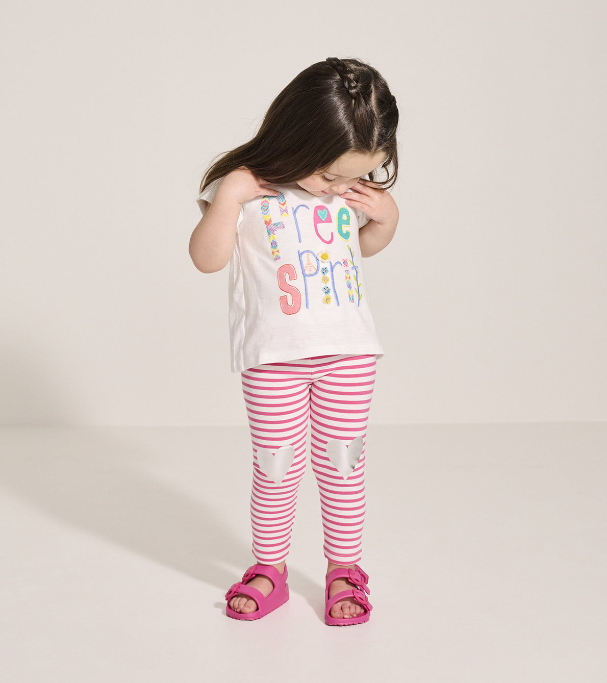 View larger image of Baby & Toddler Girls Sunshine Stripes Classic Leggings
