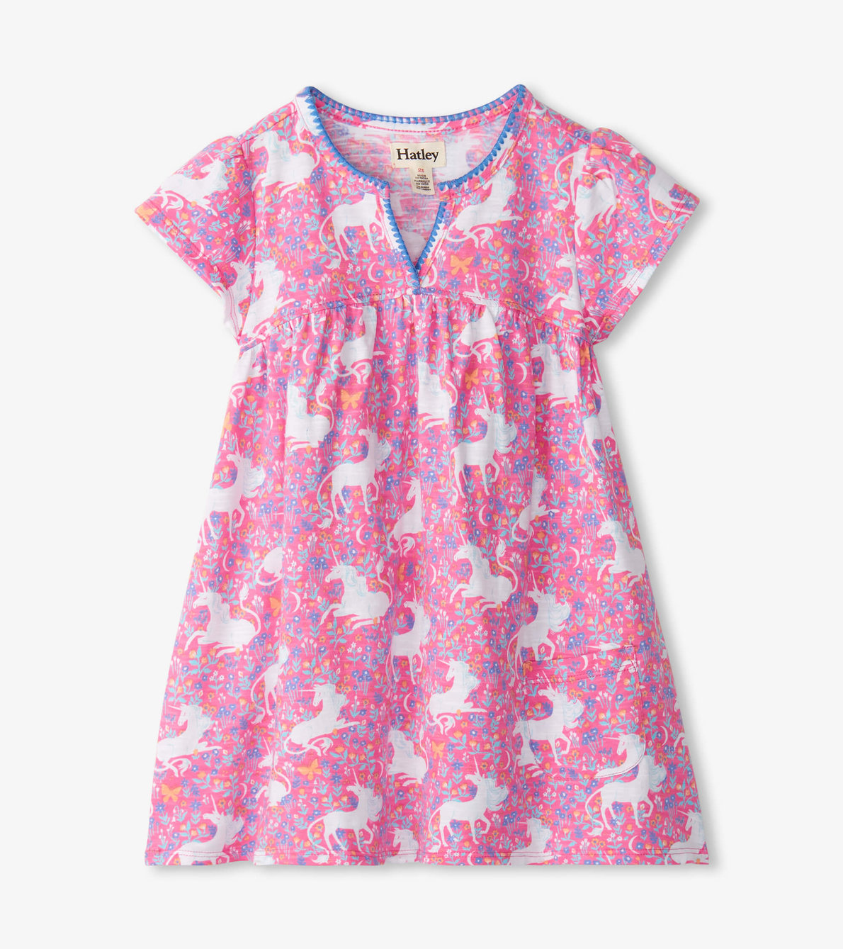 View larger image of Baby & Toddler Girls Unicorn Garden Pocket Puff Dress