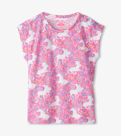 Baby & Toddler Girls Unicorn Garden Snap Button Shirt