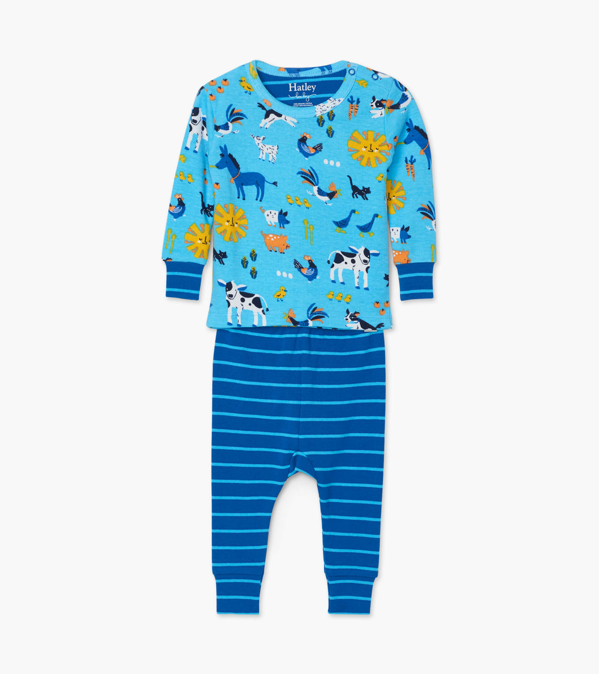 Agrandir l'image de Pyjama en coton biologique pour bébé – Amis de la ferme