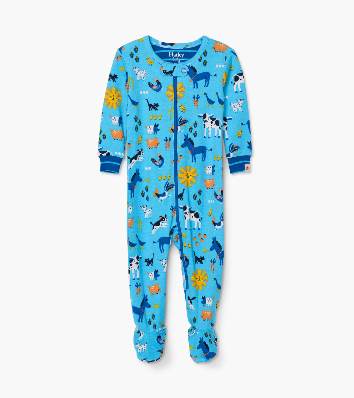 View larger image of Barnyard Friends Organic Cotton Footed Coverall