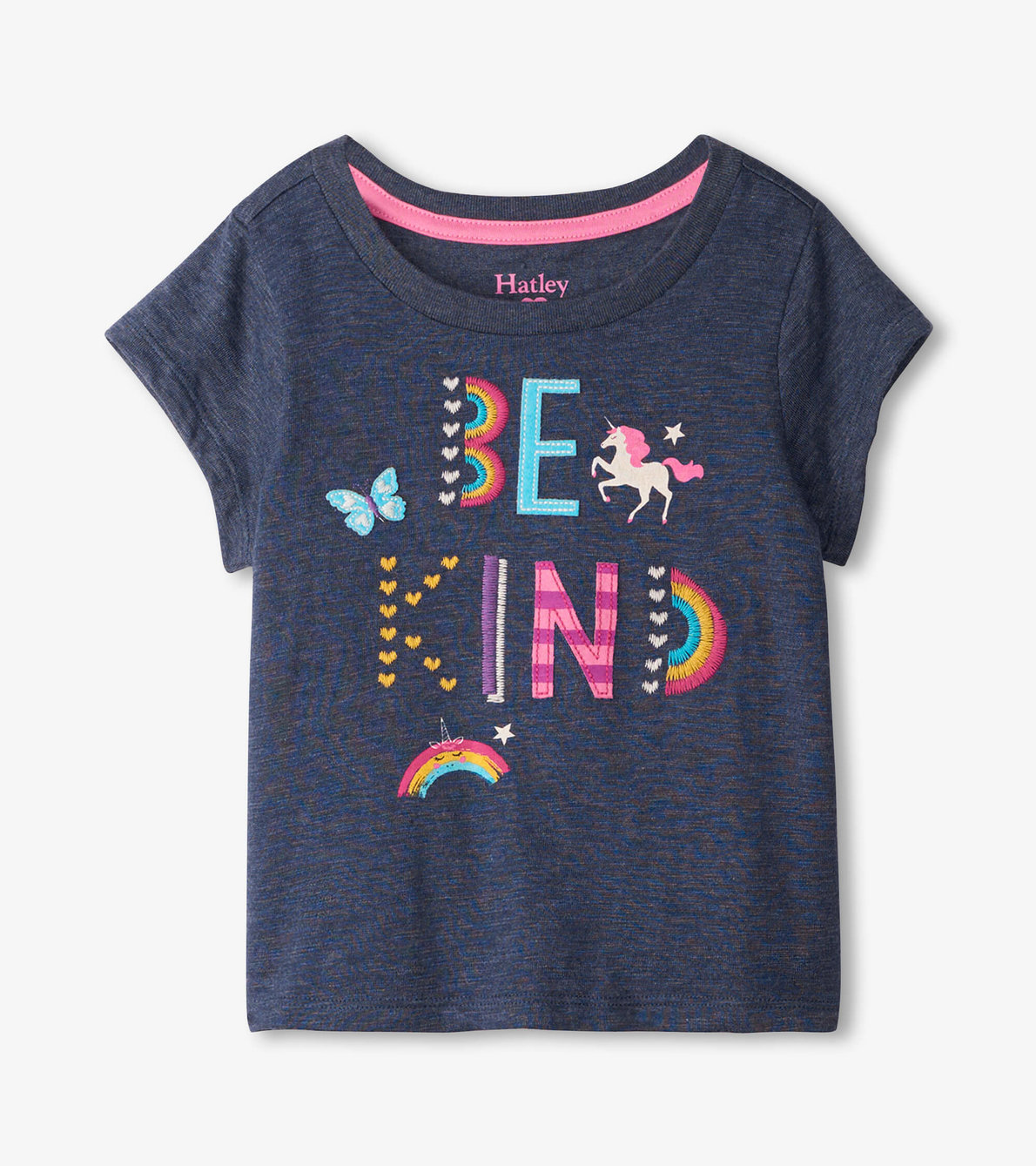 Agrandir l'image de T-shirt noué au dos – Arcs-en-ciel « Be Kind »